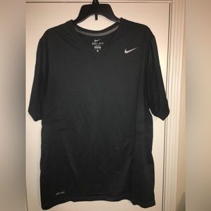 Nike Dri-Fit workout shirt v-neck black